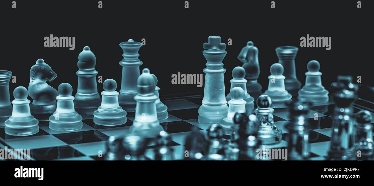 chess board seen close up with depth of field effect - 3D rendering Stock  Photo - Alamy