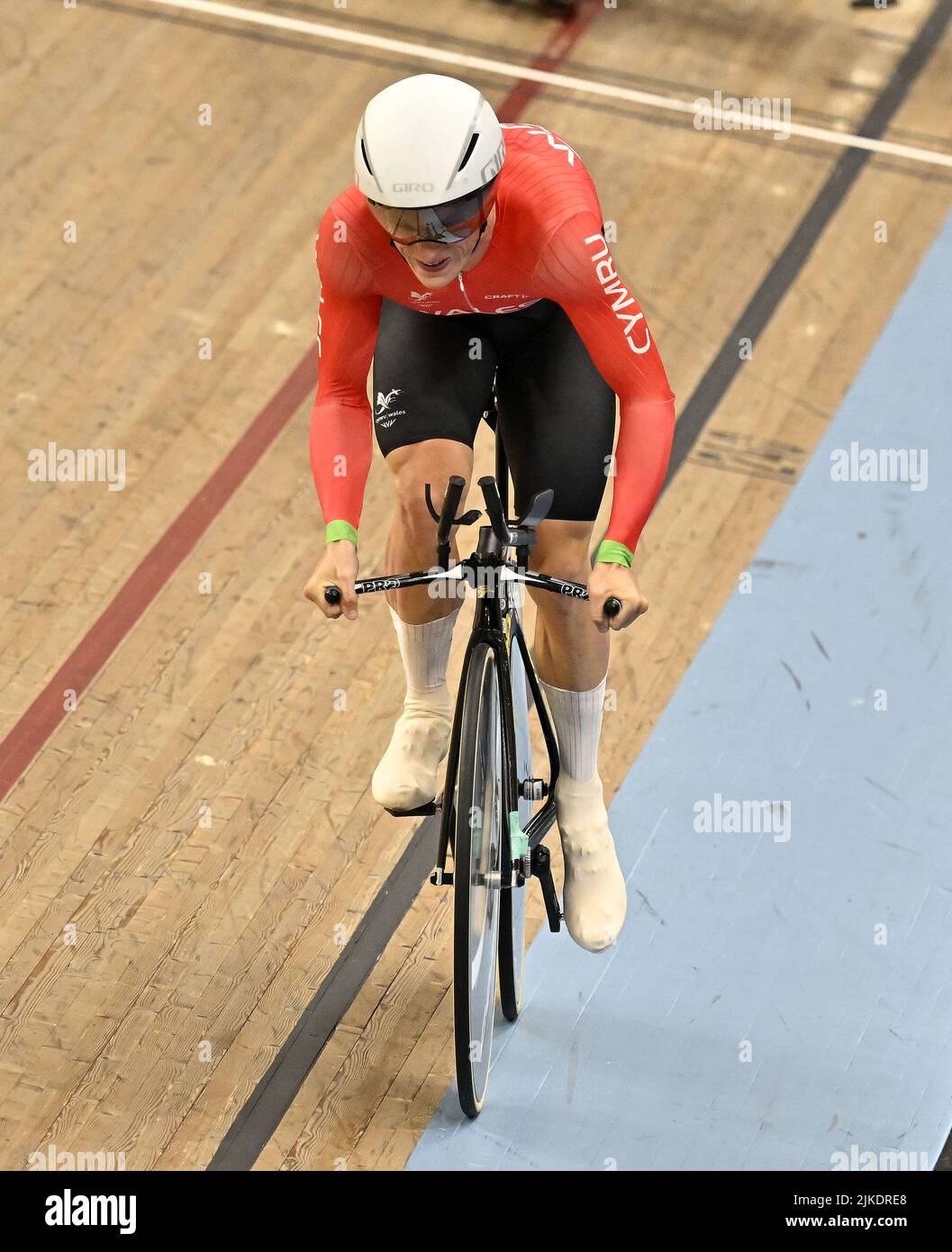 Stratford, United Kingdom. 01st Aug, 2022. Commonwealth Games Track Cycling. Olympic Velodrome. Stratford. Joe Holt (WAL) during the Mens 1000m Time Trial. Credit: Sport In Pictures/Alamy Live News Stock Photo