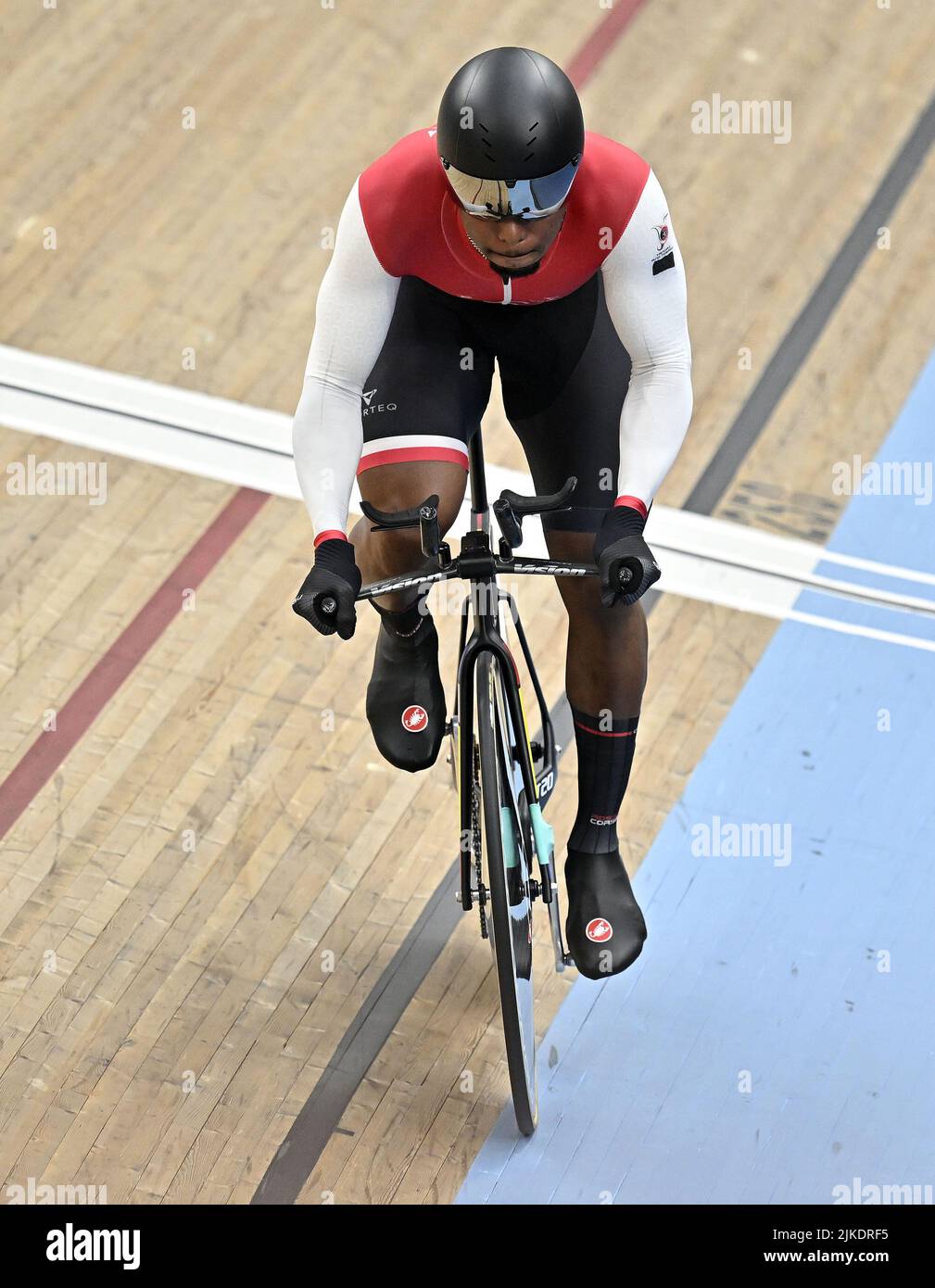 Stratford, United Kingdom. 01st Aug, 2022. Commonwealth Games Track Cycling. Olympic Velodrome. Stratford. Nicholas Paul (TTO) during the Mens 1000m Time Trial. Credit: Sport In Pictures/Alamy Live News Stock Photo