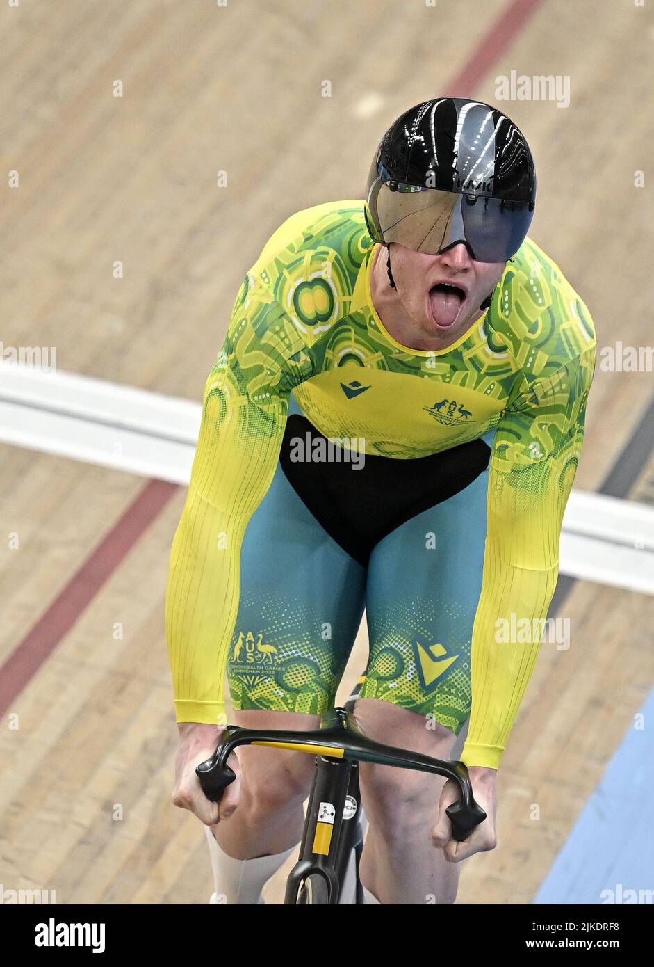Stratford, United Kingdom. 01st Aug, 2022. Commonwealth Games Track Cycling. Olympic Velodrome. Stratford. Thomas Cornish (AUS) during the Mens 1000m Time Trial. Credit: Sport In Pictures/Alamy Live News Stock Photo