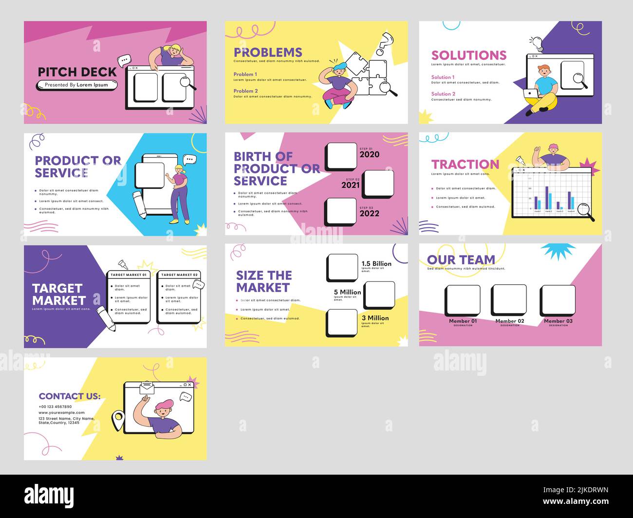 Presentation Pitch Deck Template Or Brochure Guide Slide Collection For