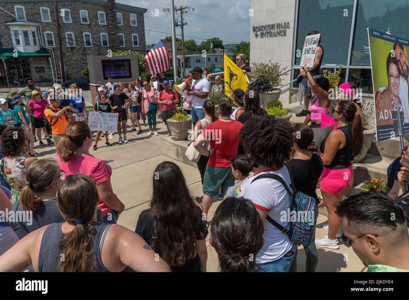 Pro Choice Women's Rights March & Rally in Philadelphia Pennsylvania USA July 16 2022 Stock Photo