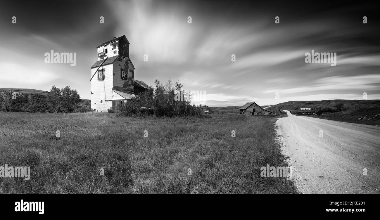 Historical Grain Elevator, Alberta Canada Stock Photo