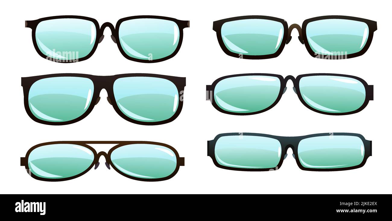 Set of eyeglasses. Optical instrument for better seeing. Object ...