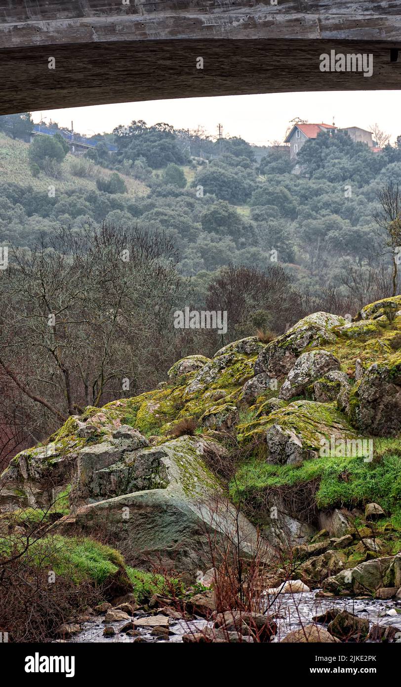 Parque Regional del Curso Medio del río Guadarrama en Galapagar, Comunidad de Madrid, España Stock Photo