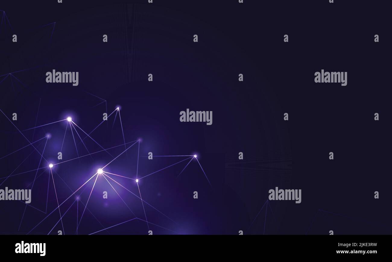 Polygon Lines And Light Effect On Dark Blue Background Stock Vector ...