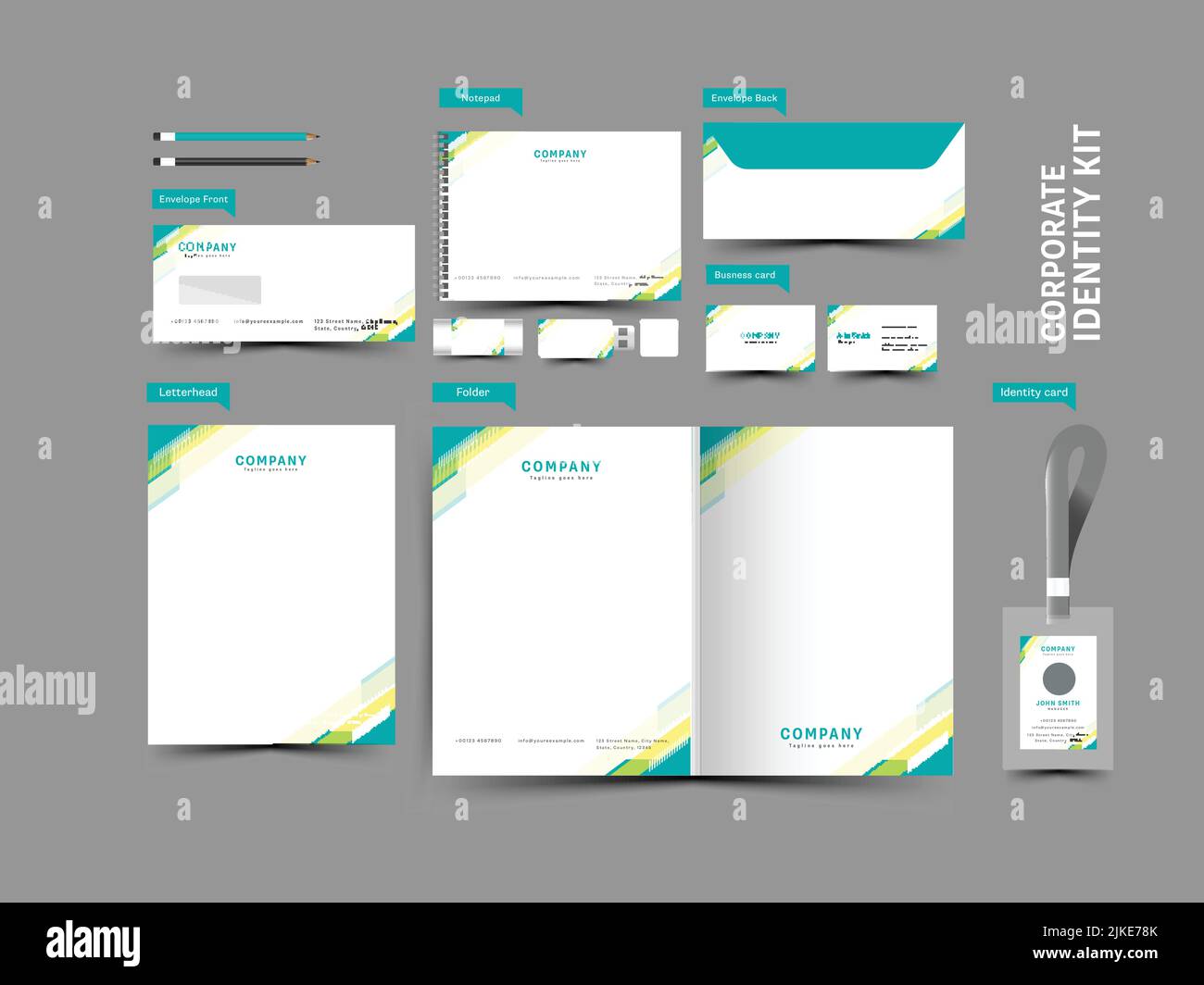 Corporate Identity Kit Including Letterhead, BiFold Brochure, Envelope