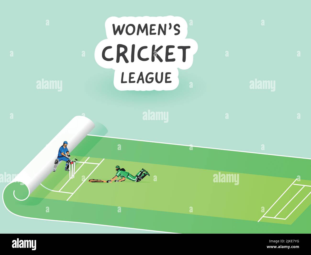 Cricket wicket keeper Stock Vector Images Alamy