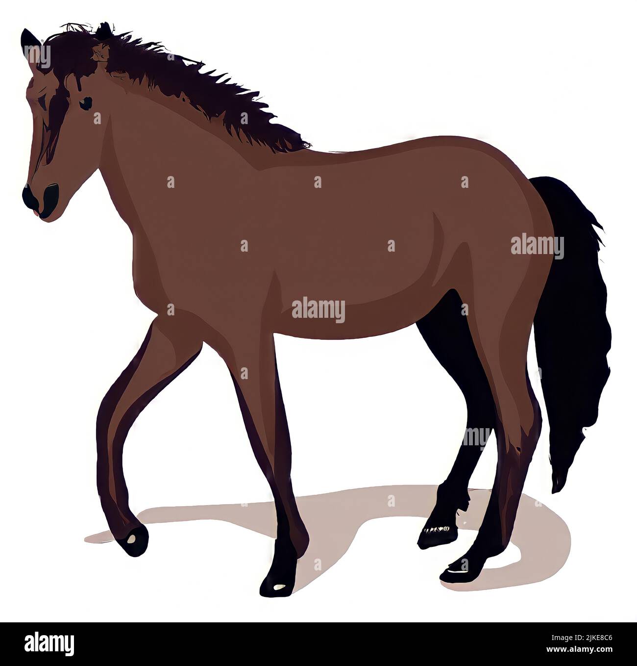 Looking for a stylish 3D illustration of a horse? This beautiful animal is perfect for any project! Stock Photo