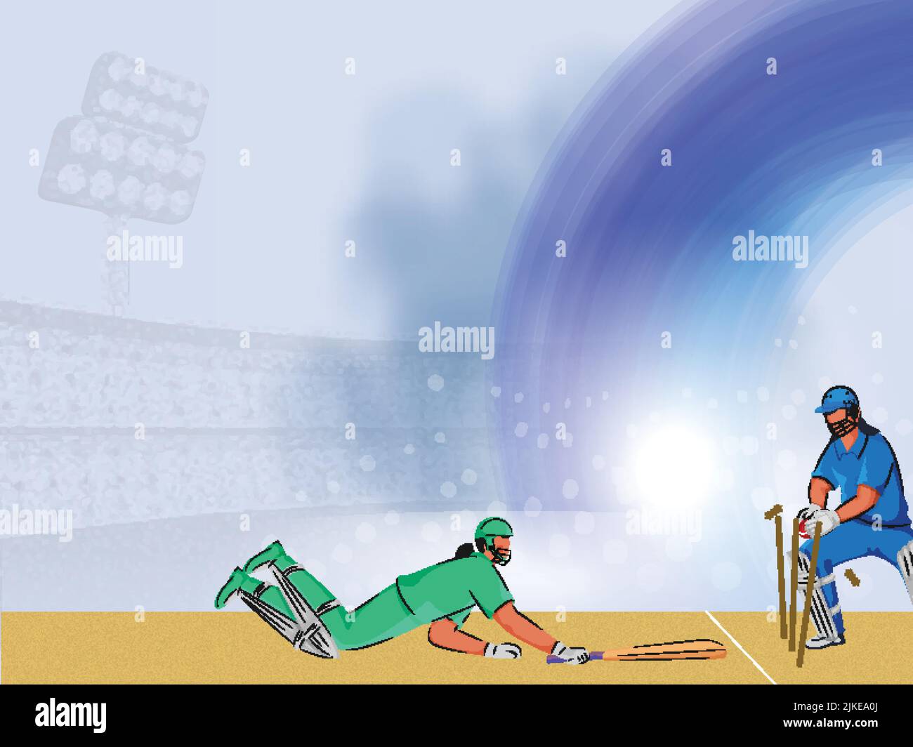 Cricket wicket keeper Stock Vector Images Alamy