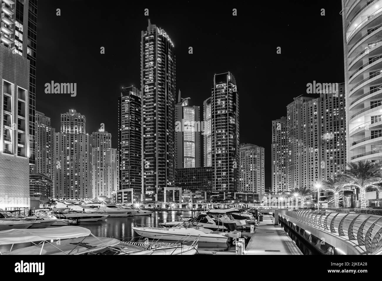 Dubai Marina at night Stock Photo - Alamy