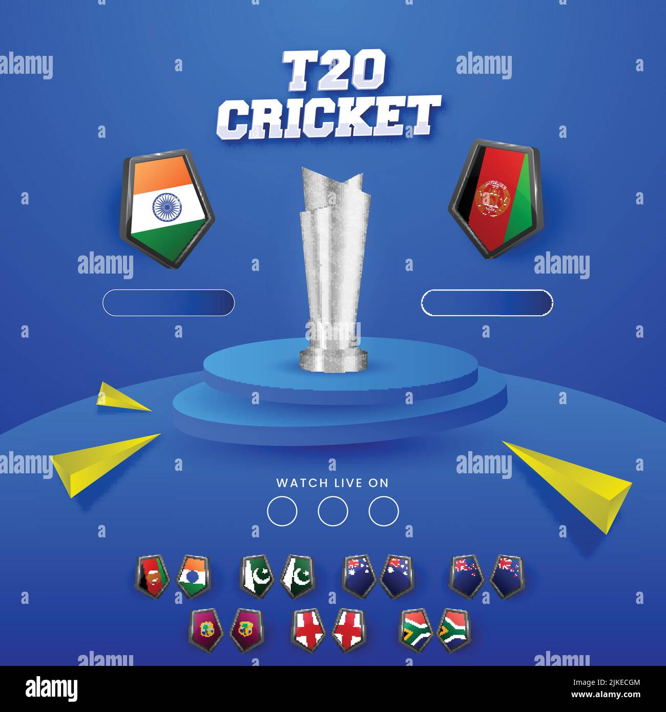 Watch Live Show Of T20 Cricket Match Participating Countries Flag