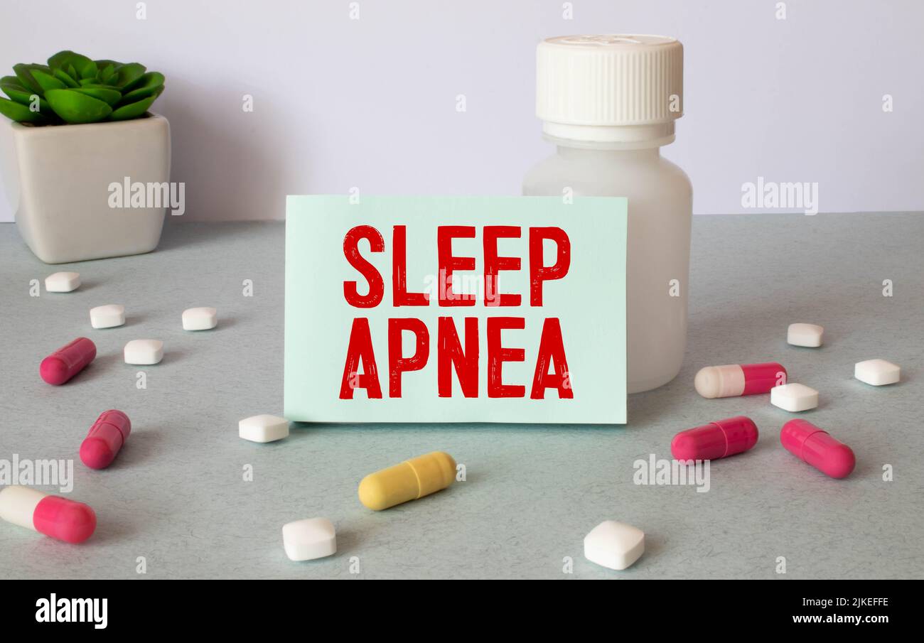 SLEEP APNEA Medicine doctor working with computer interface as medical