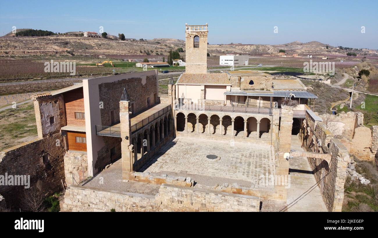 Medieval Monastery of Avinganya, Segria, Spain Stock Photo