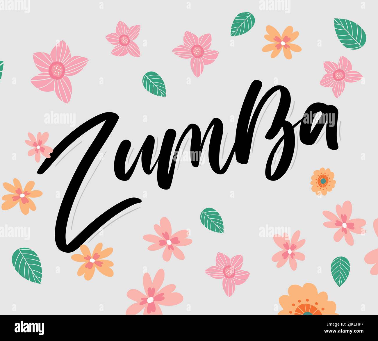 Zumba dance studio text. Calligraphy word banner design. Aerobic fitness.  Vector hand lettering Illustration on white background Stock Vector Image &  Art - Alamy