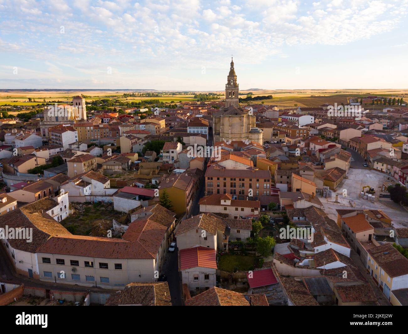 View from drone of Medina de Rioseco Stock Photo Alamy