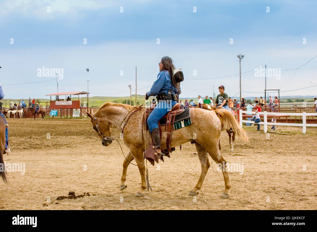 on the Crow Indian Reservation, Crow Agency Montana Stock Photo
