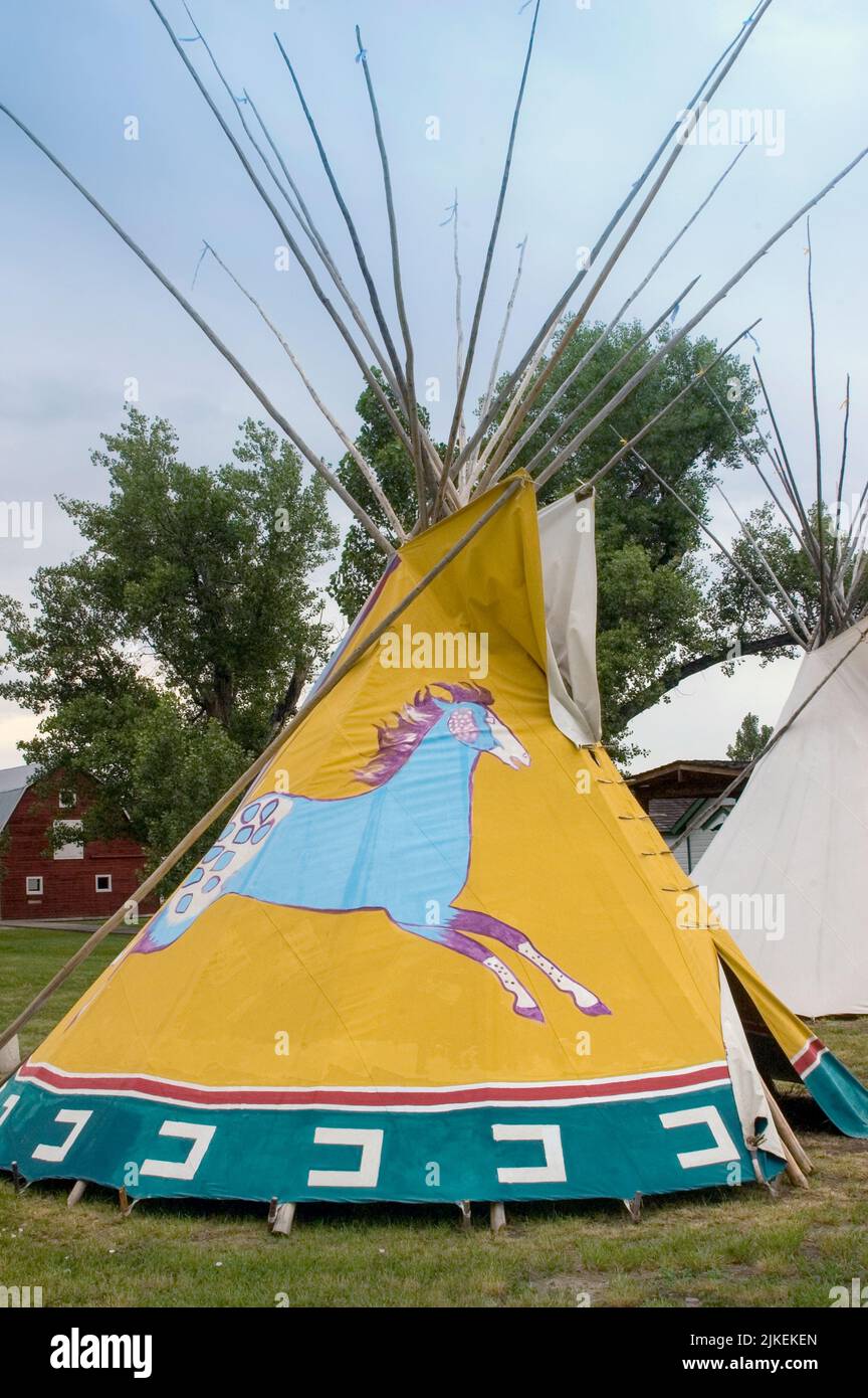 on the Crow Indian Reservation, Crow Agency Montana Stock Photo Alamy