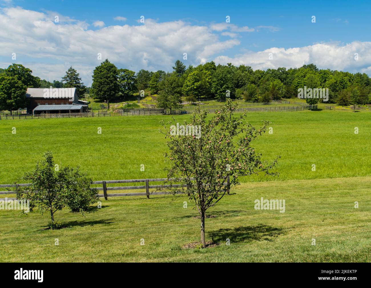 rural Vermont farm scene Stock Photo