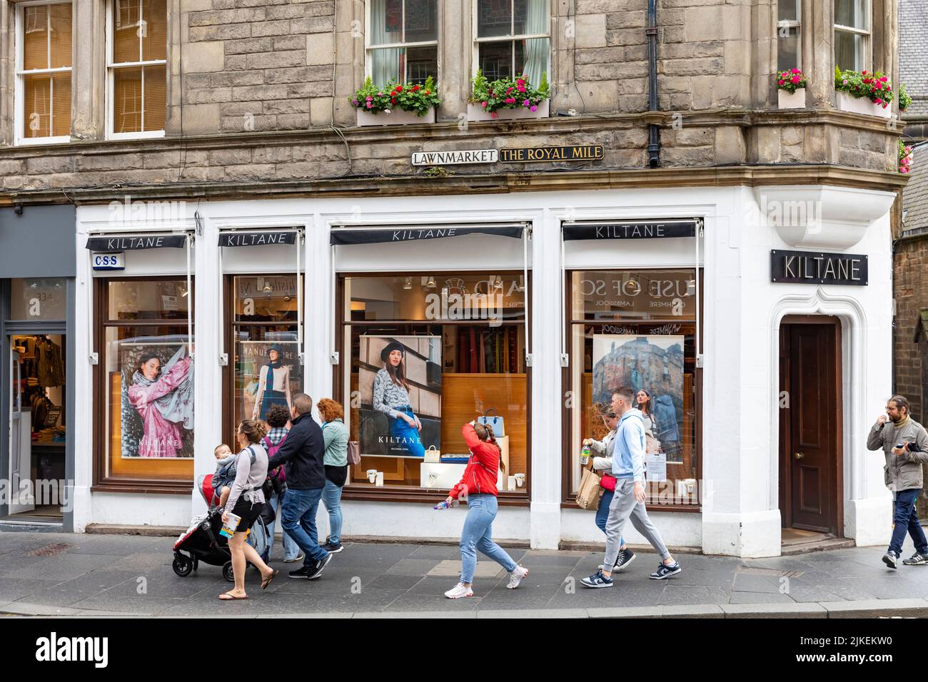 Edinburgh city centre, Kiltance clothing store on the Royal Mile