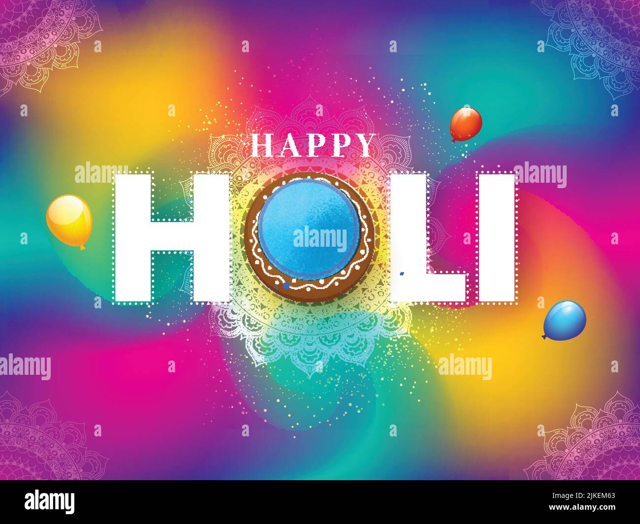 Colorful Holi powder in containers over white background Stock Photo - Alamy