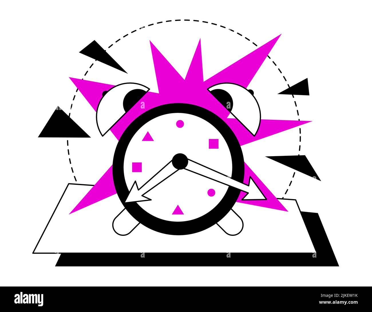 You are running out of time colorful flat design style illustration