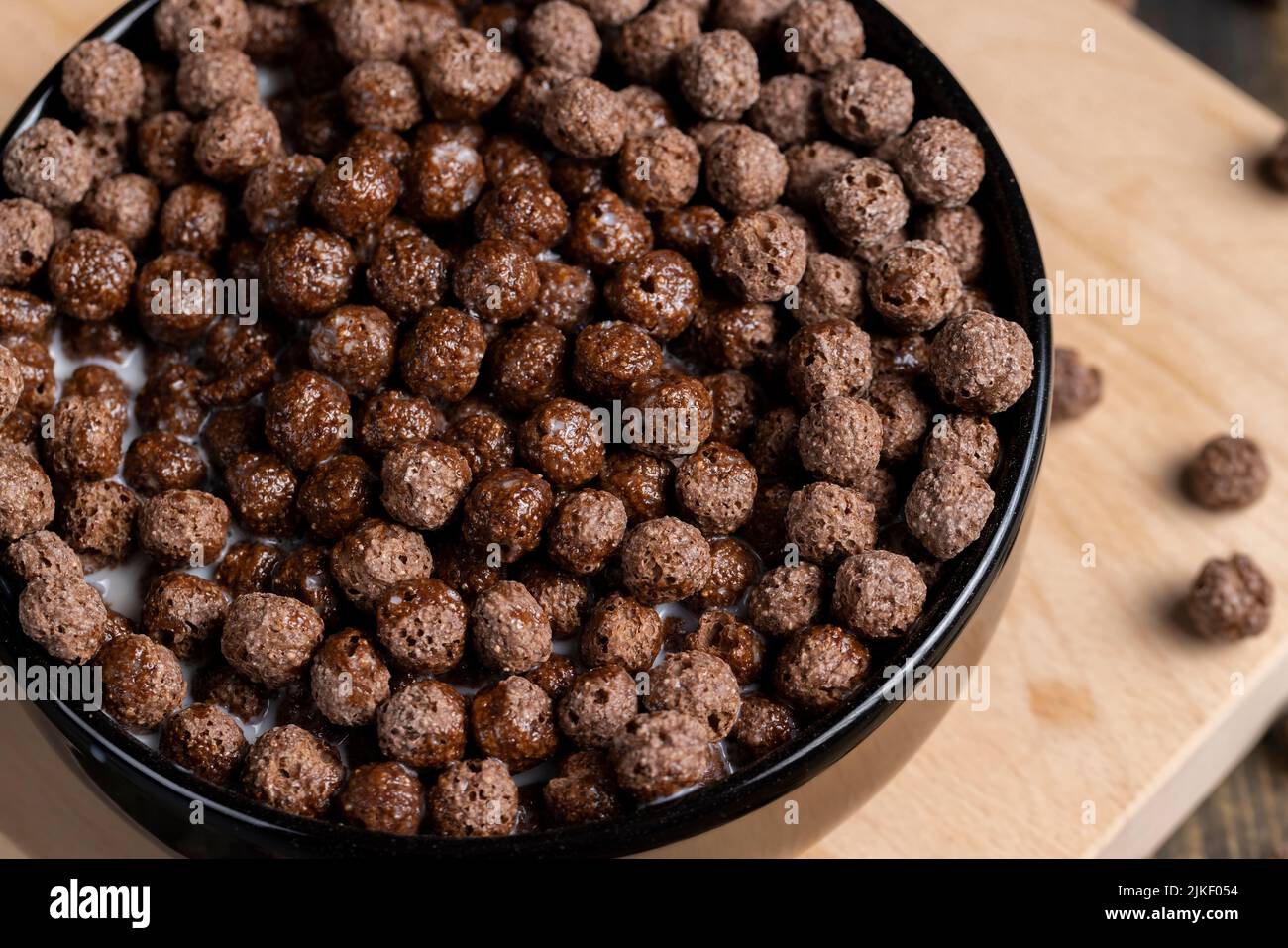 chocolate balls are used as a dry breakfast with the addition of milk