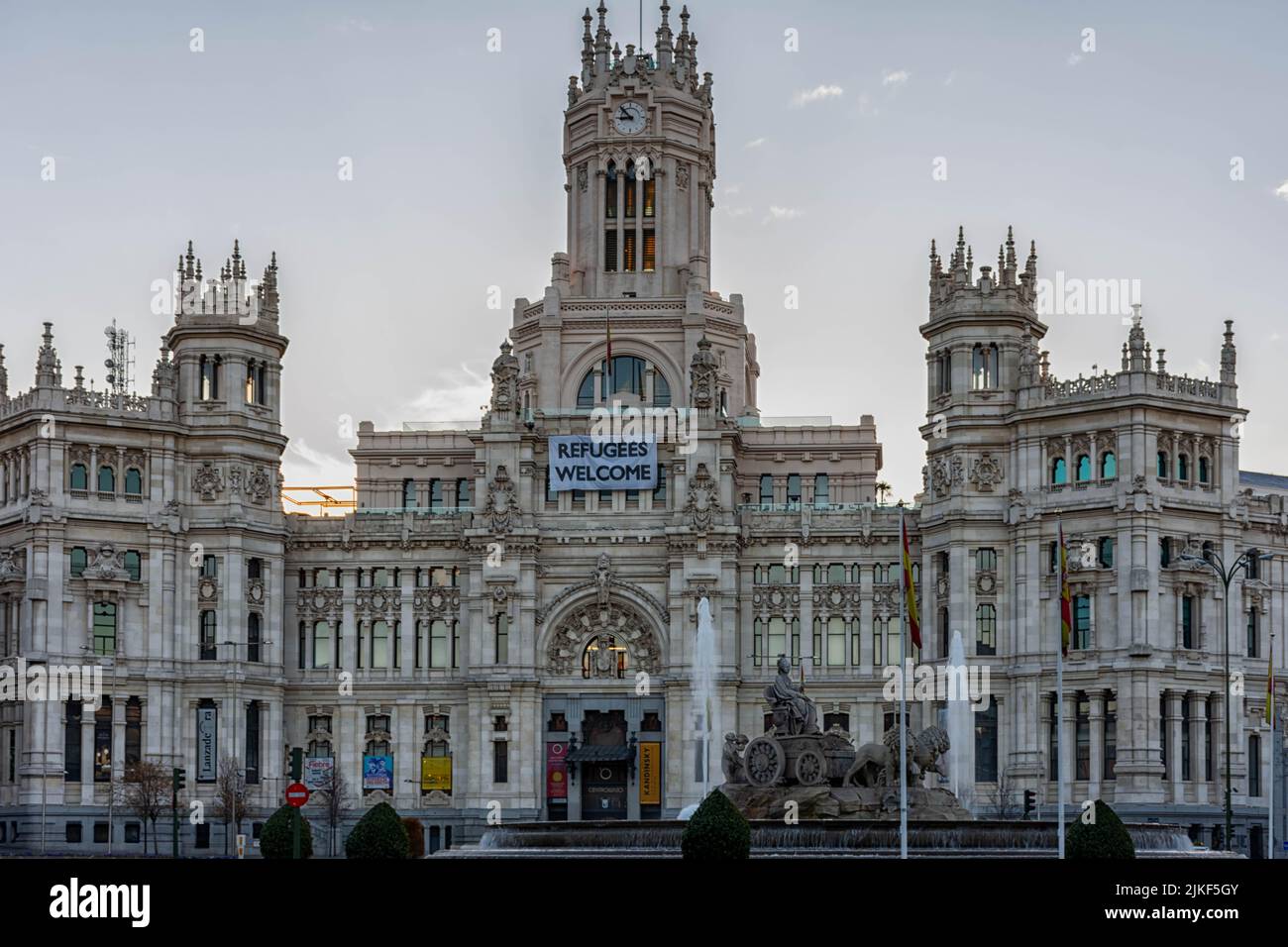 Madrid City Hall in Plaza de Cibeles, Spain Stock Photo