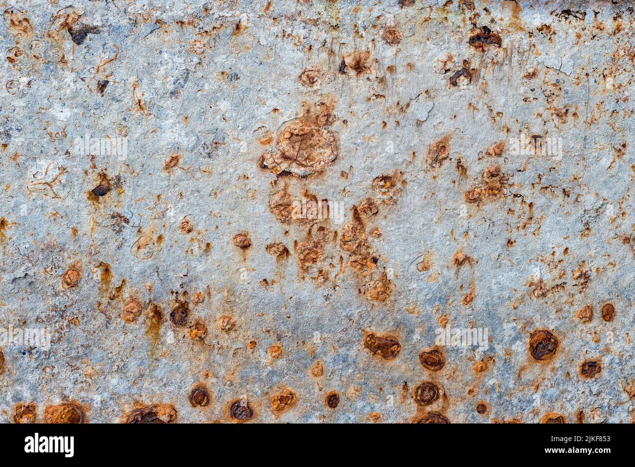 Abandoned old iron sheet with heavy brown rust Stock Photo