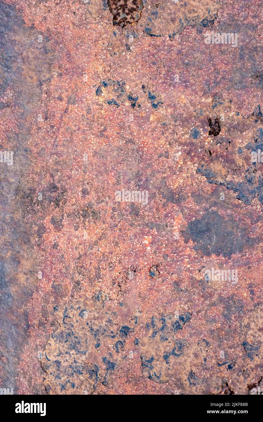 Rustic old iron sheet with heavy grunge texture Stock Photo