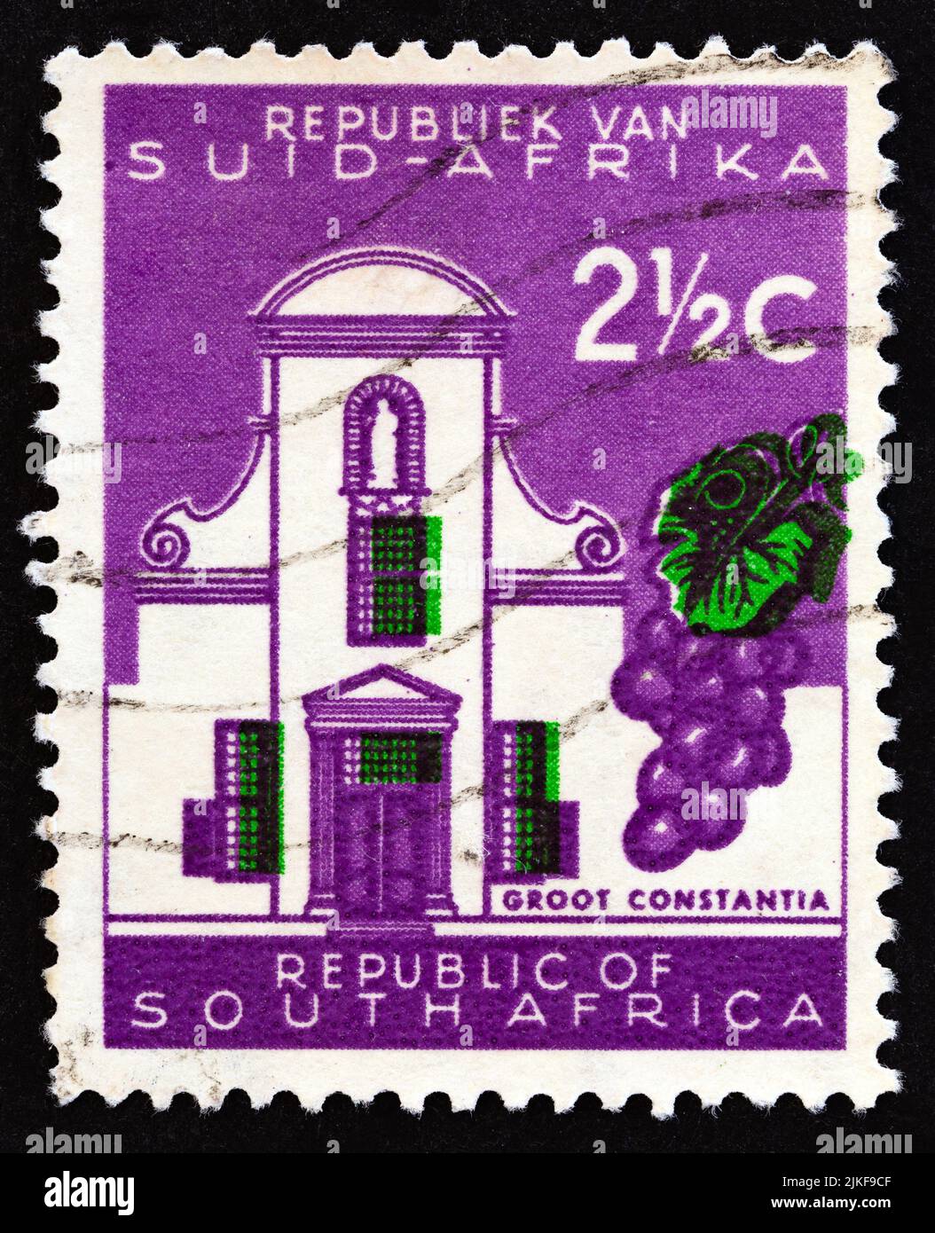 SOUTH AFRICA - CIRCA 1961: A stamp printed in South Africa shows Groot Constantia, circa 1961. Stock Photo