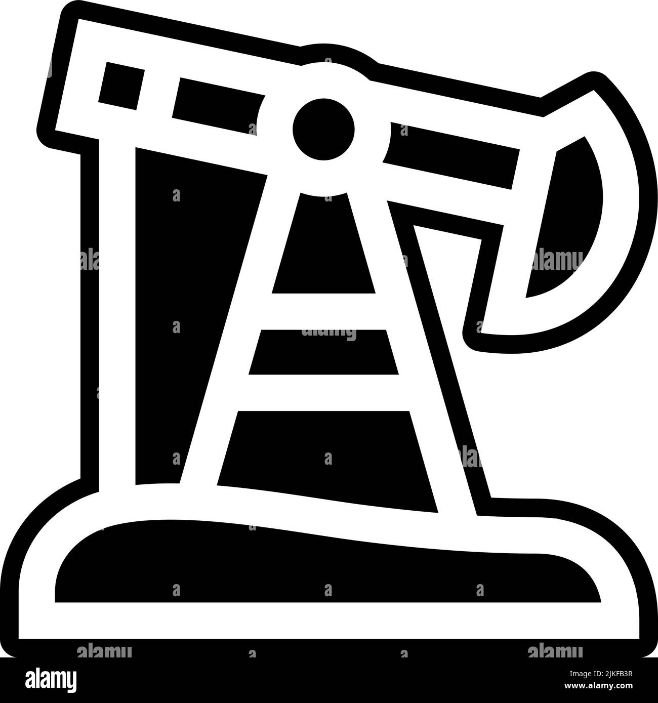 pumpjack icon black vector illustration Stock Vector Image & Art Alamy
