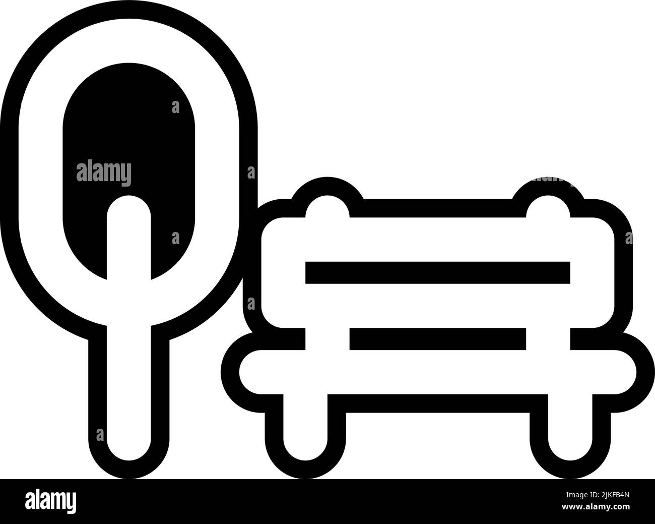 park icon black vector illustration. Stock Vector