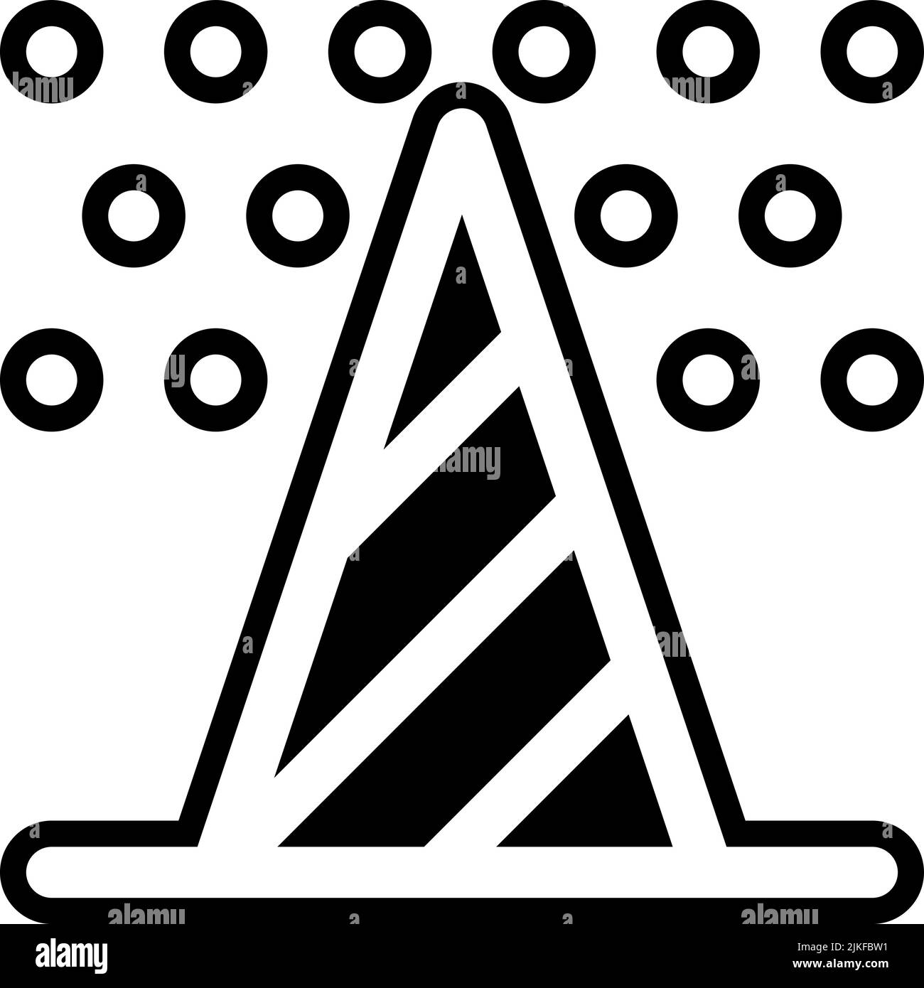 christmas tree icon black vector illustration Stock Vector Image & Art ...