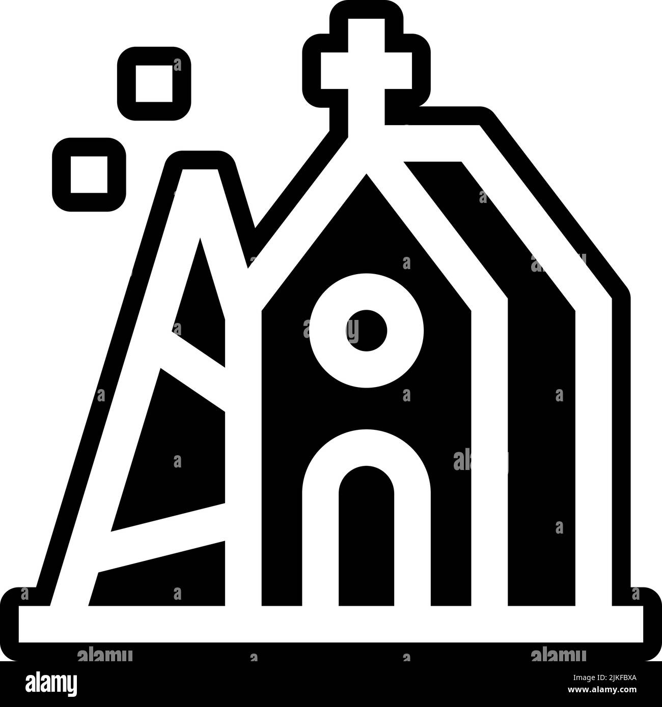church icon black vector illustration Stock Vector Image & Art - Alamy