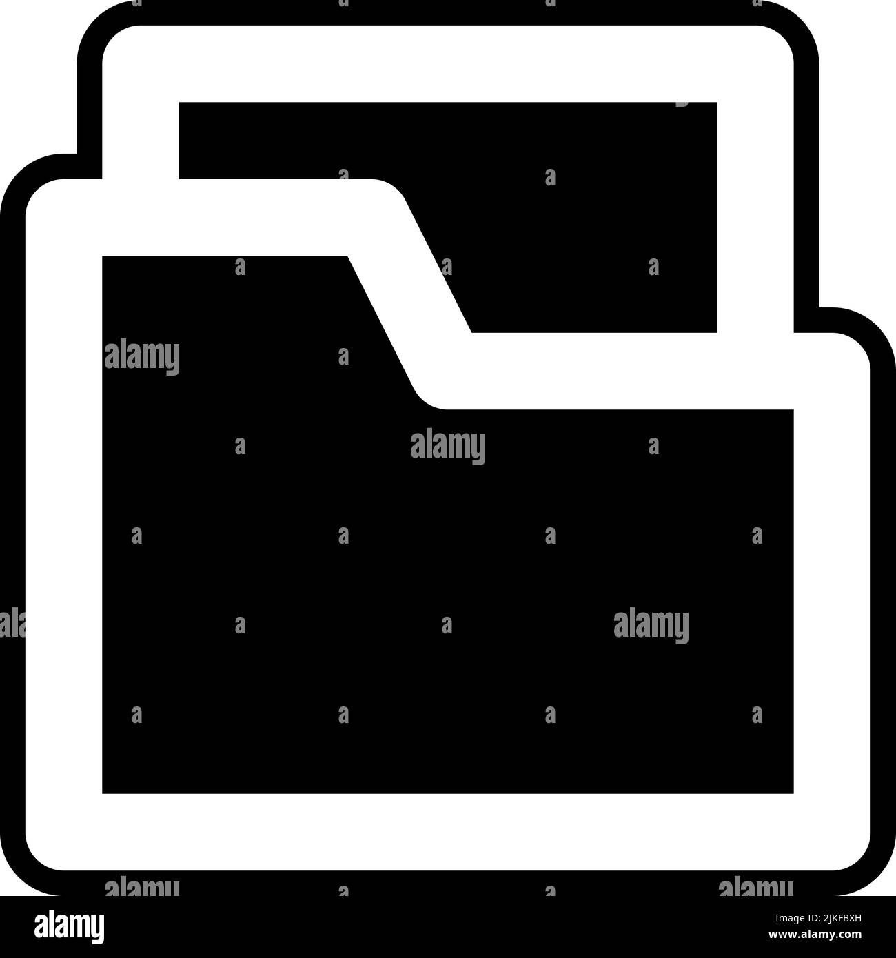 files and folders icon black vector illustration Stock Vector Image
