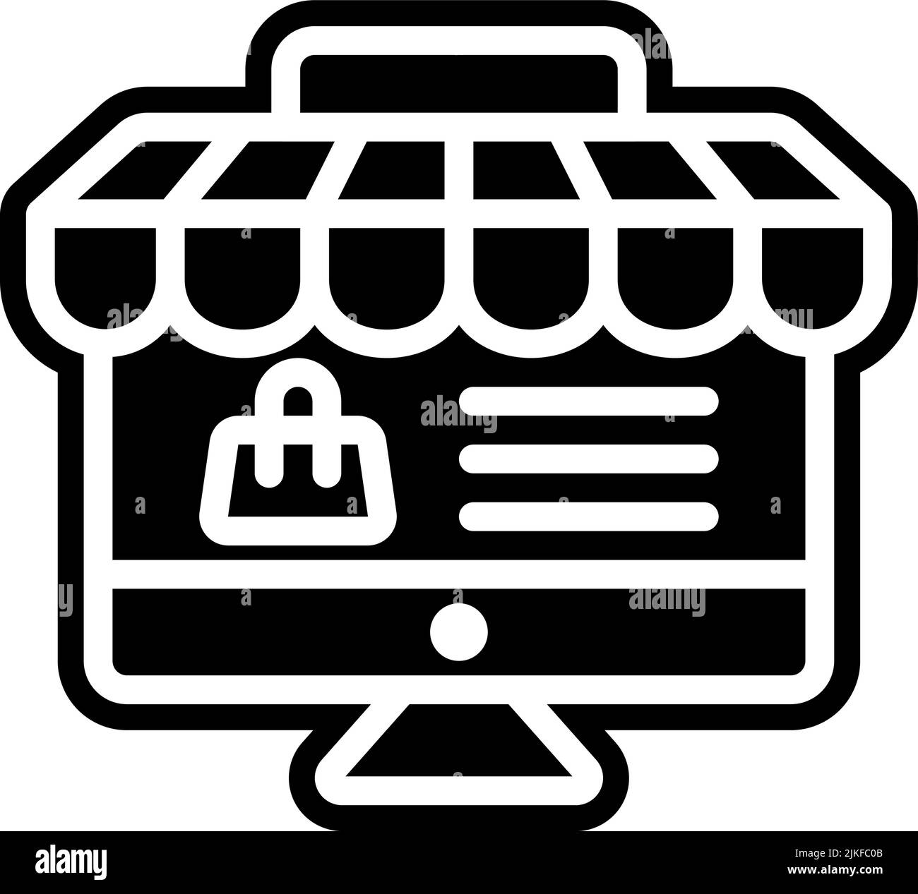 online store icon black vector illustration Stock Vector Image & Art ...