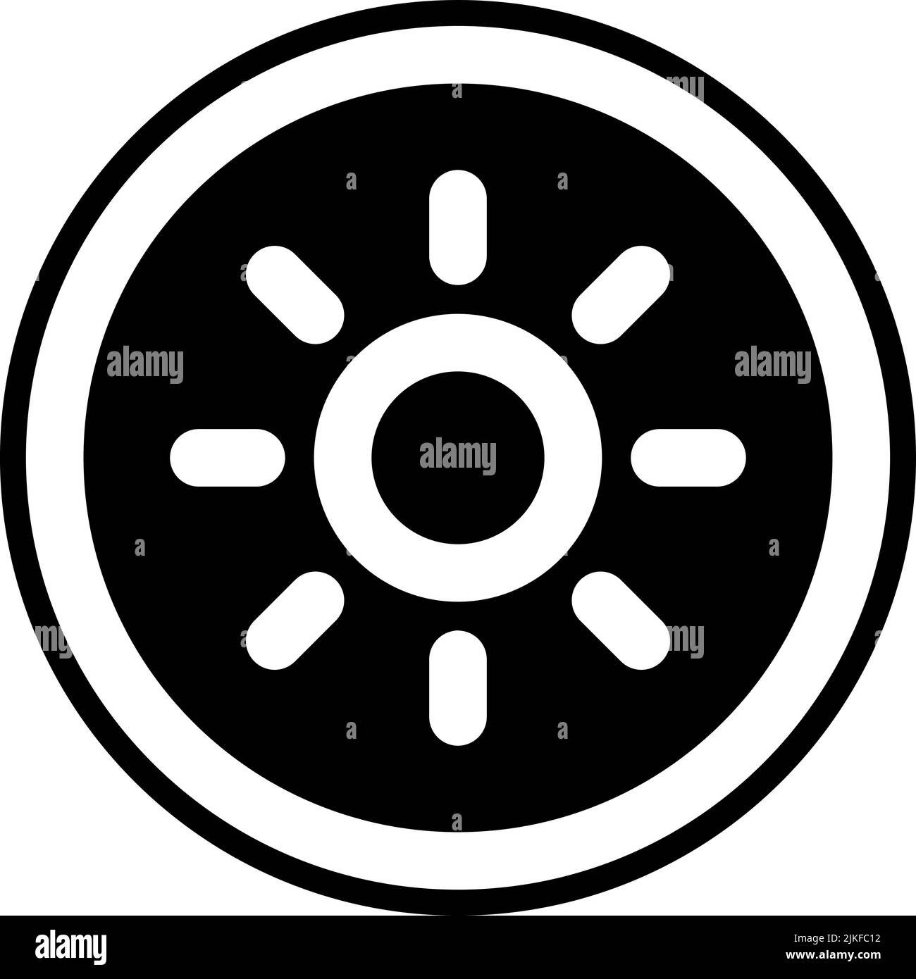 brightness icon black vector illustration Stock Vector Image & Art - Alamy