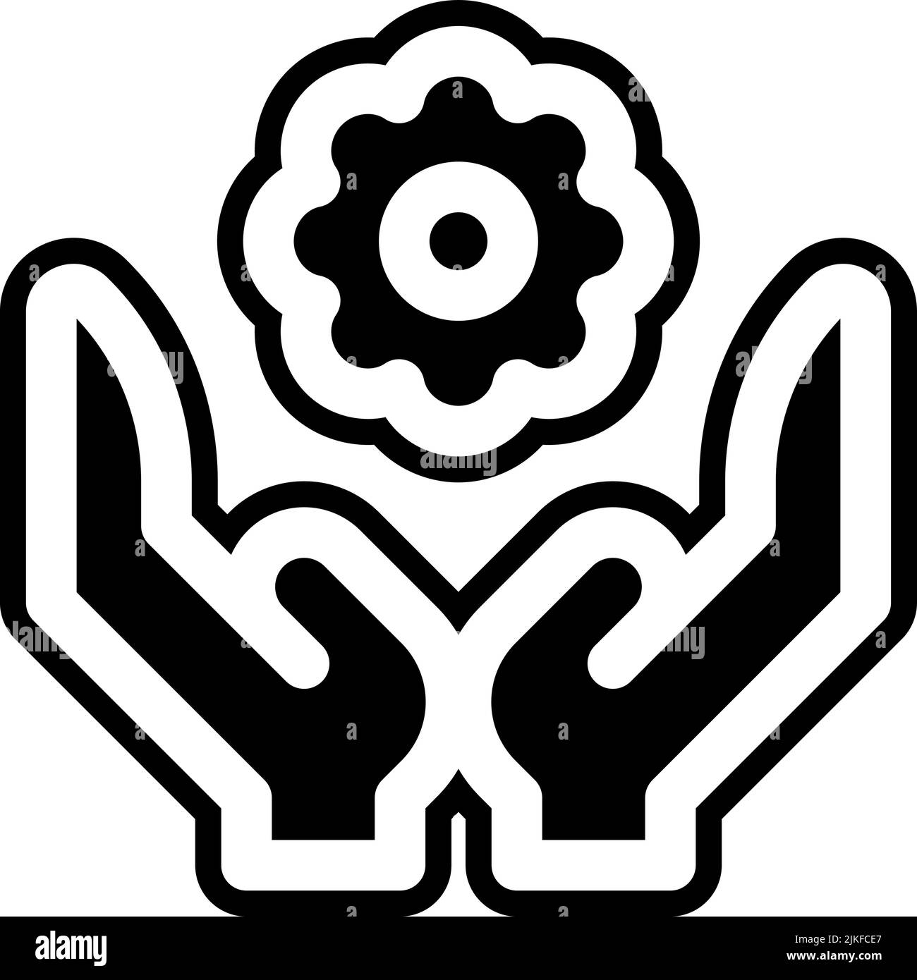 flower icon black vector illustration Stock Vector Image & Art - Alamy
