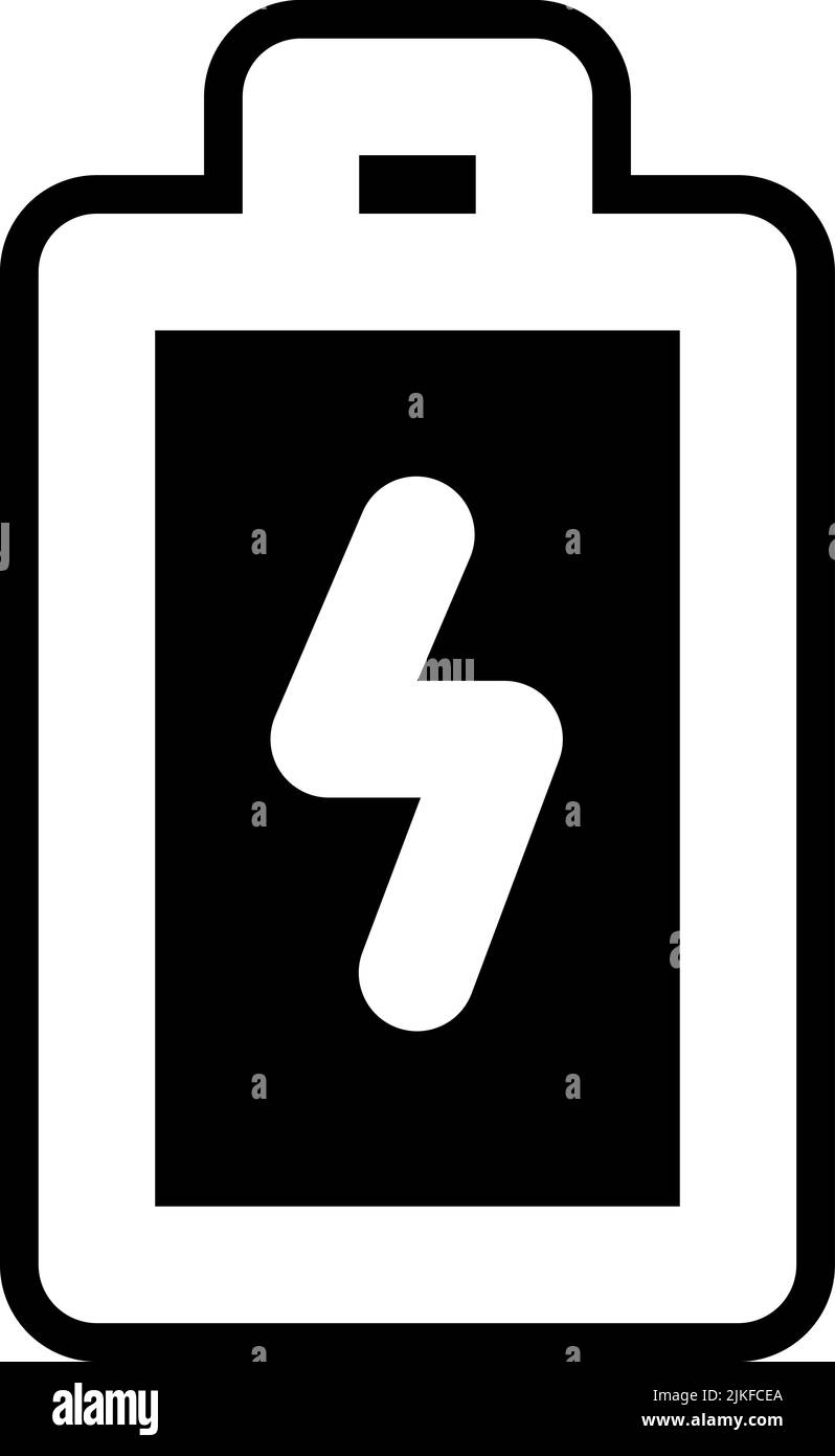 battery icon black vector illustration Stock Vector Image & Art - Alamy