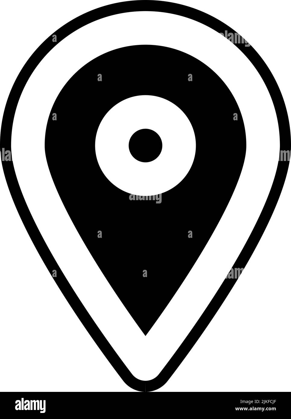 location pin icon black vector illustration Stock Vector Image & Art ...