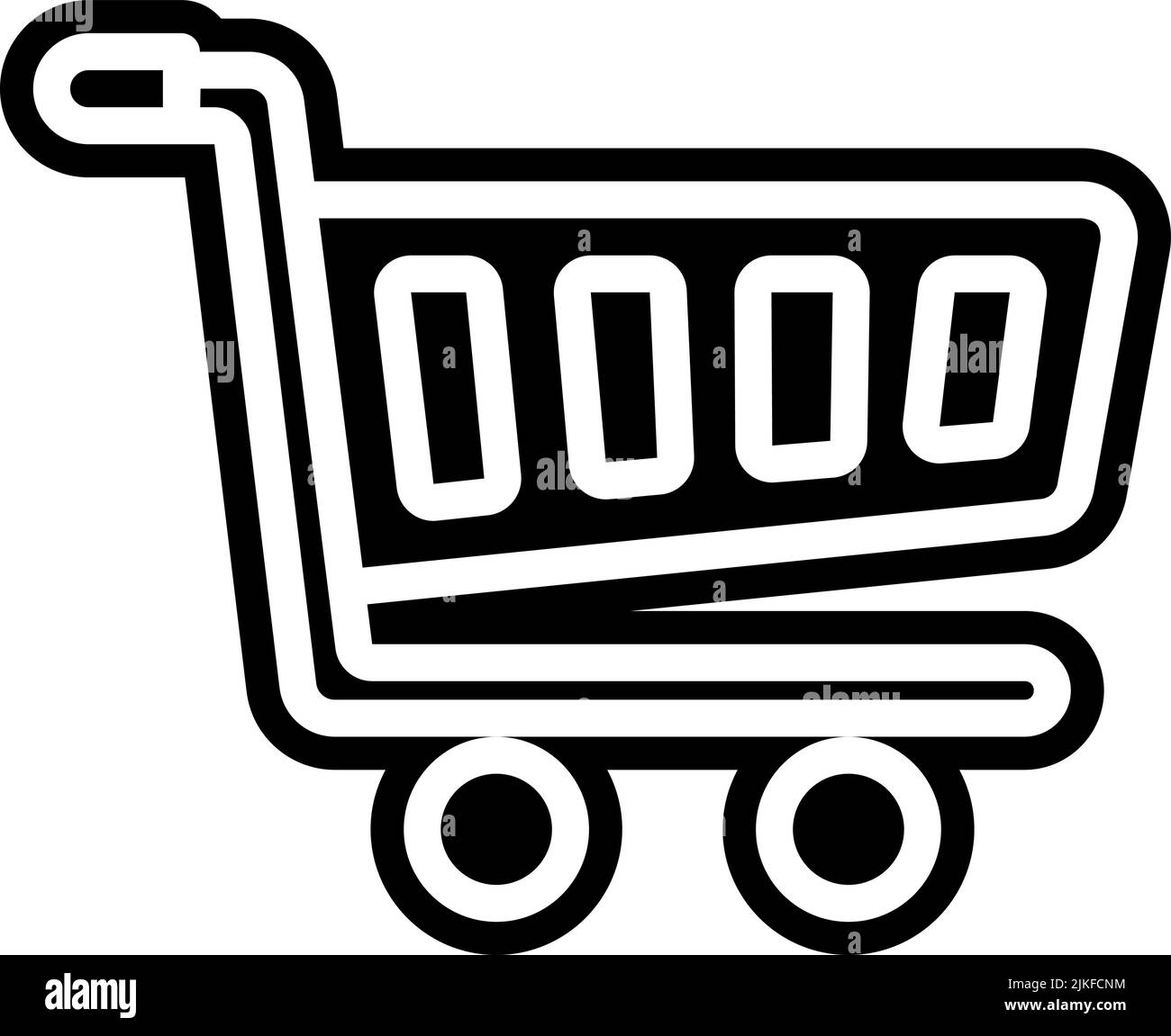shopping cart icon black vector illustration Stock Vector Image & Art