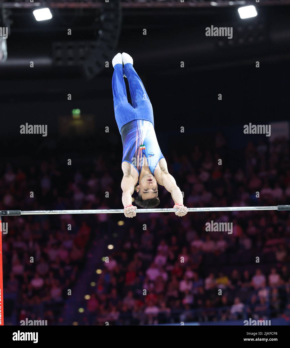 Birmingham UK, 31st July  2022: India's Yogeshwar Singh competes in the men's Artistic Gymnastics All-Around final event during the Commonwealth Games 2022 (CWG), in Birmingham, UK, Sunday, July 31, 2022. Seshadri SUKUMAR Stock Photo