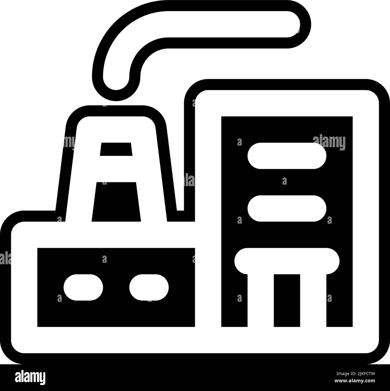 factory icon black vector illustration Stock Vector Image & Art - Alamy