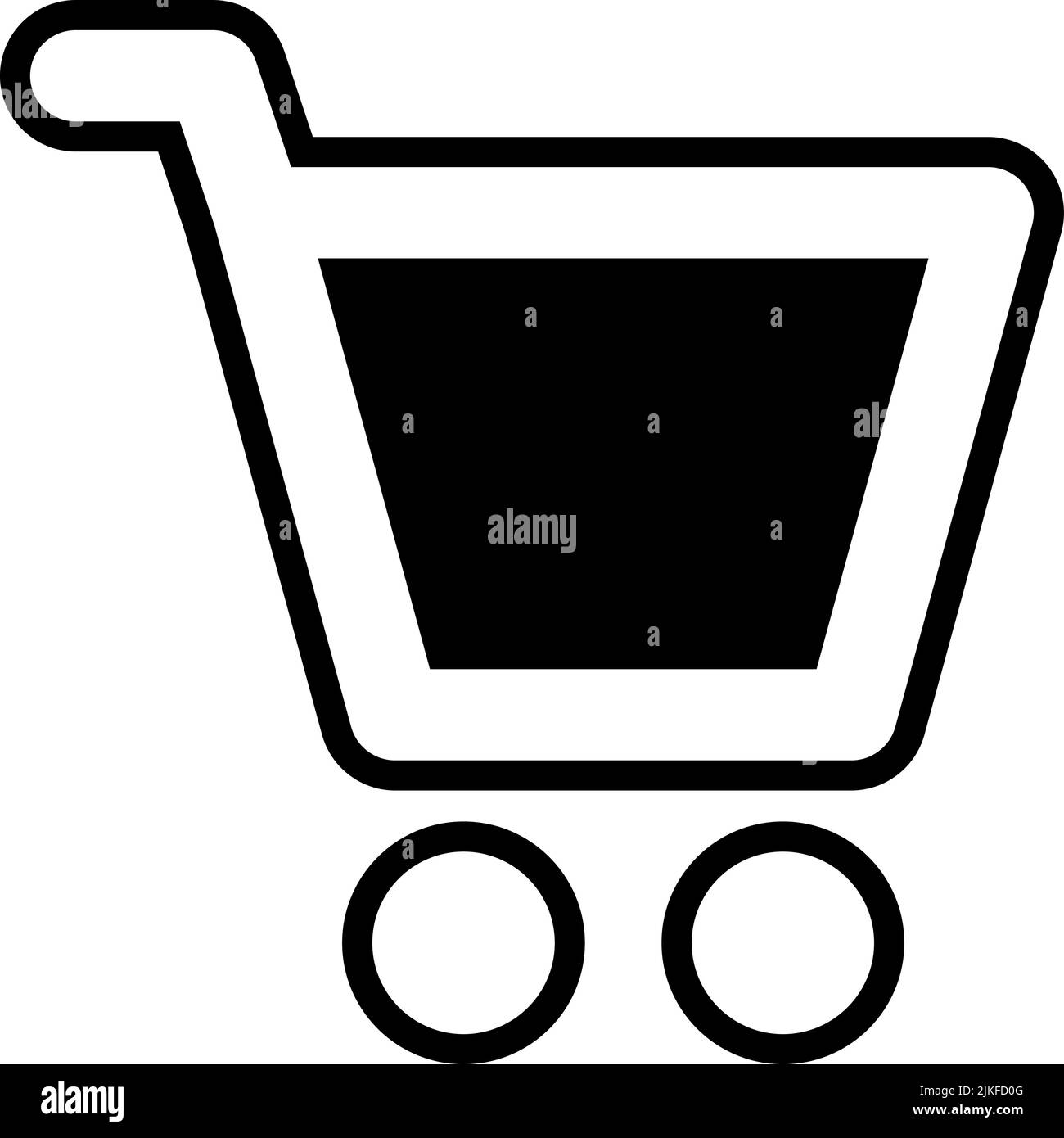 shopping cart icon black vector illustration Stock Vector Image & Art ...