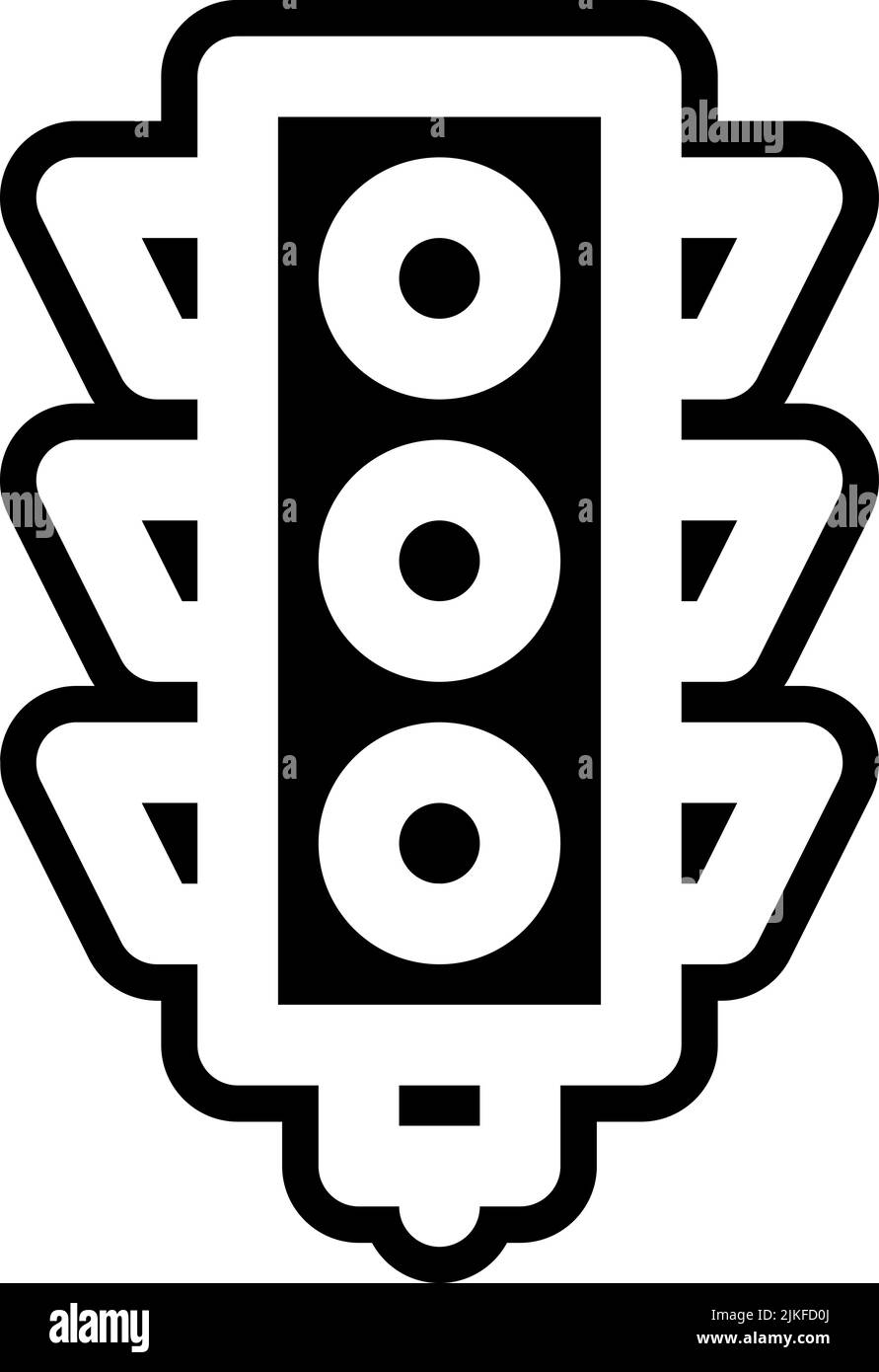 traffic light icon black vector illustration Stock Vector Image & Art