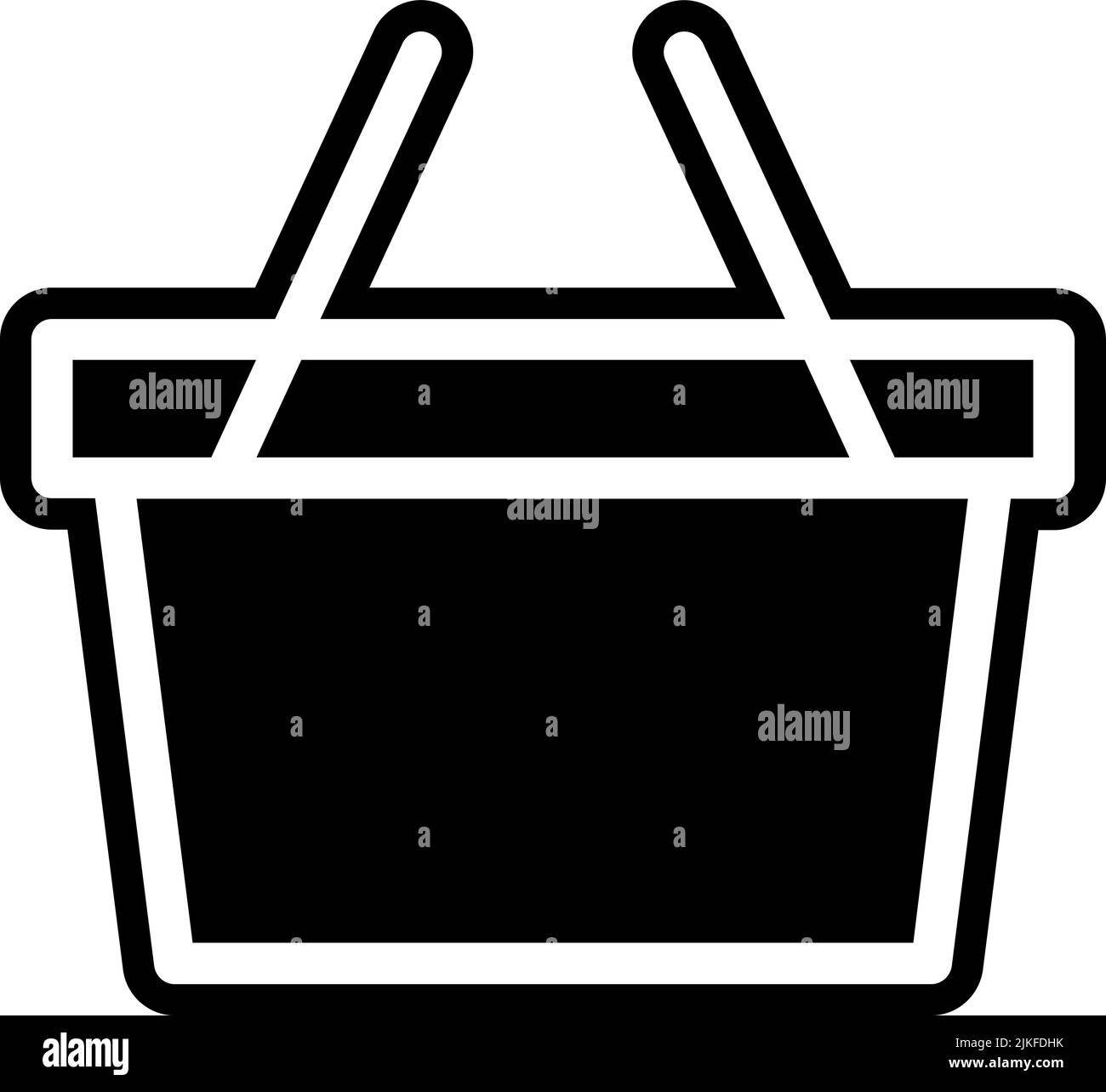 shopping basket icon black vector illustration Stock Vector Image & Art ...
