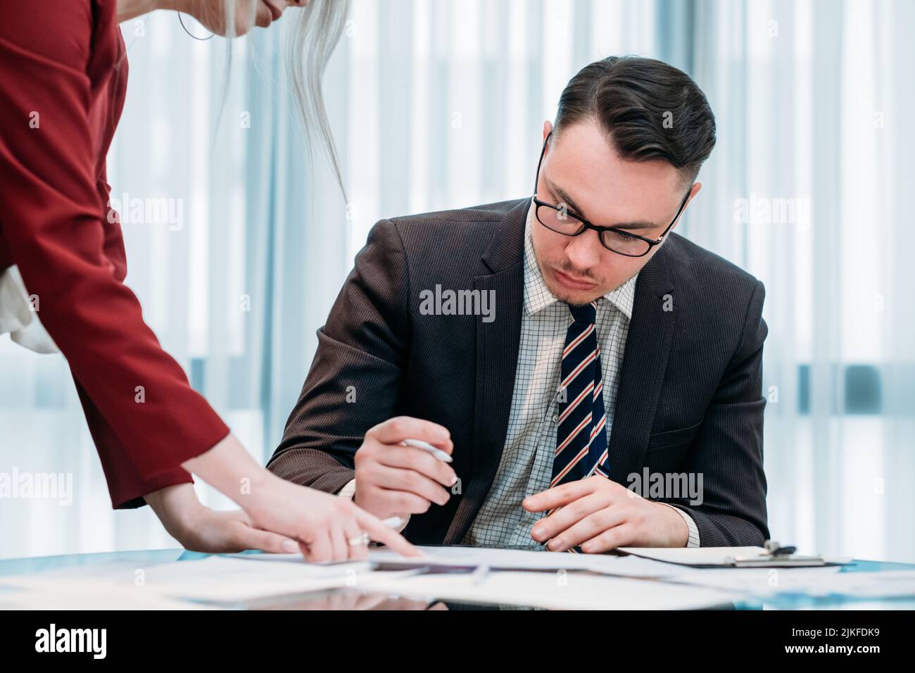 business company secretary boss assistant office Stock Photo Alamy