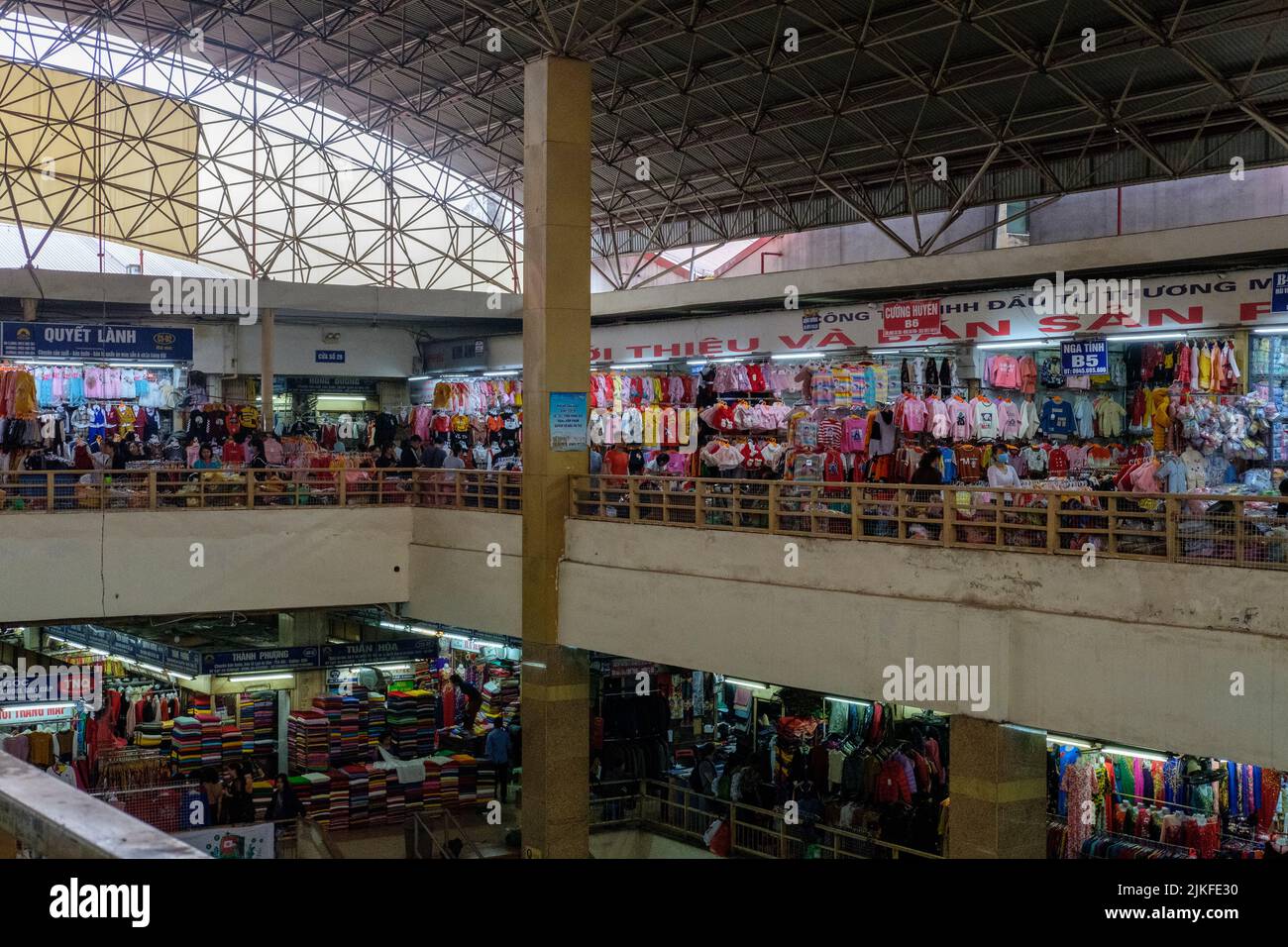 HANOI, VIETNAM - JANUARY 5, 2020: Impressions from inside Dong Xuan market in Hanoi, Vietnam on January 5, 2020. Stock Photo