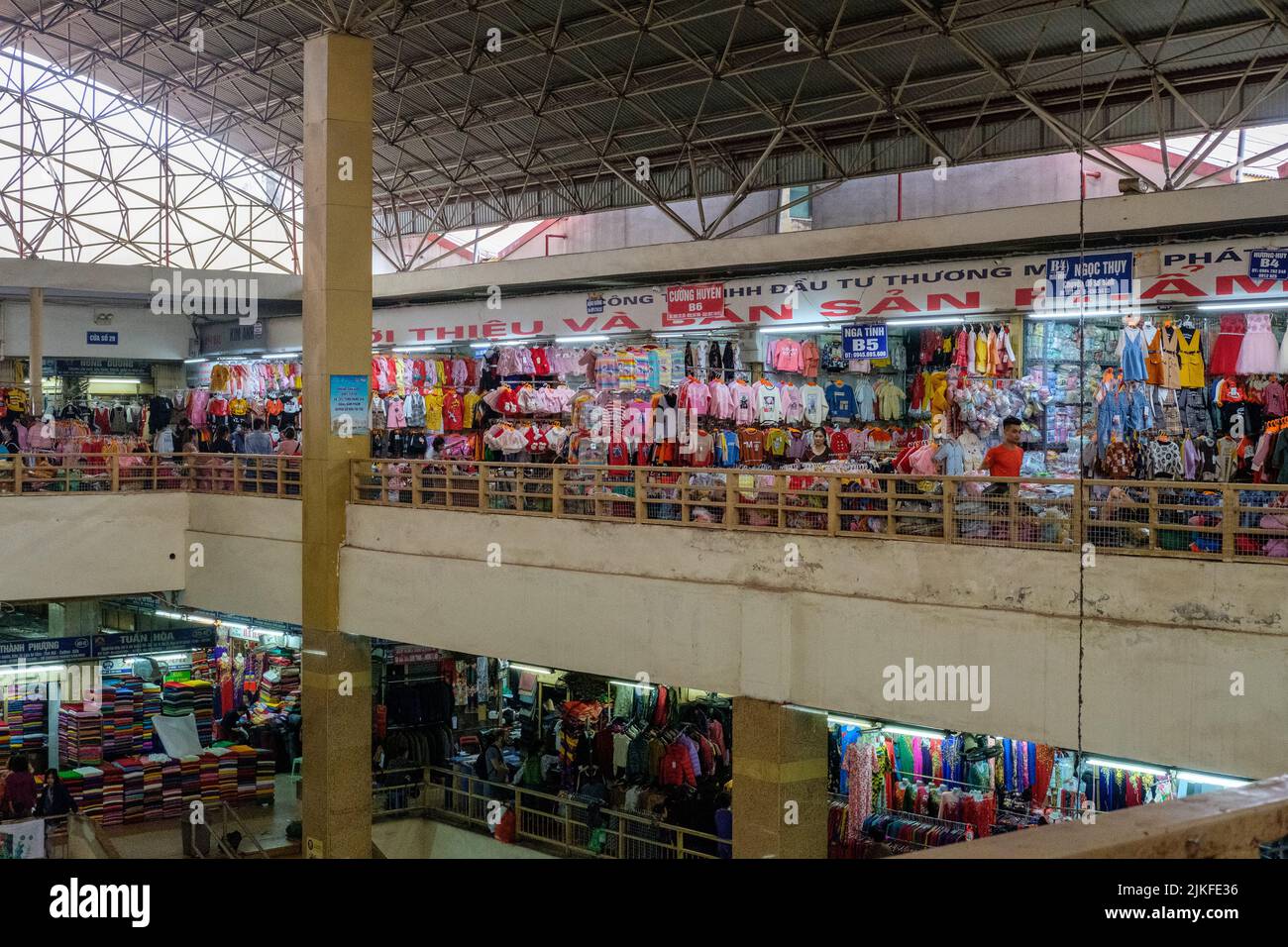 HANOI, VIETNAM - JANUARY 5, 2020: Impressions from inside Dong Xuan market in Hanoi, Vietnam on January 5, 2020. Stock Photo